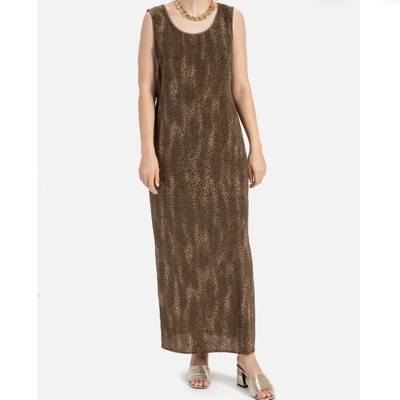 Vintage Maxi Maggie McNaughton 90s Snake Print Dress Plus size 3X - Picture 1 of 11